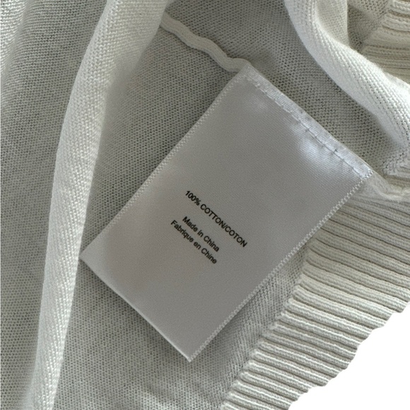 Tory burch white long sleeve v-neck gold bottoms simon cardigan - Picture 9 of 12